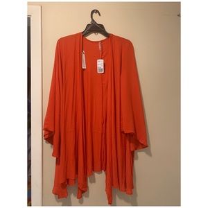 NWT Forever 21 Sheer Red Beach Coverup